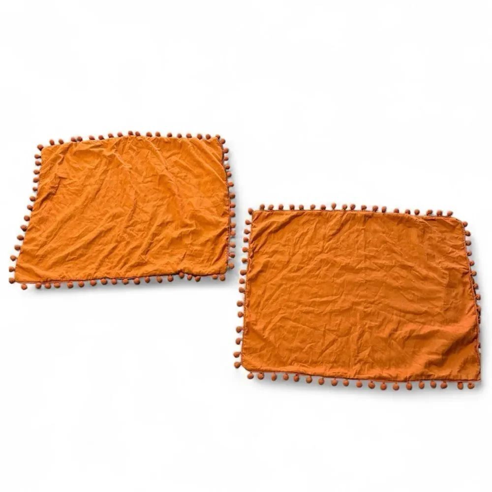 OEKO-TEX Rust Orange Rectangle Pillow Cases Set of 2 Garment 20” x 24”